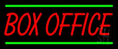 Red Box Office Green Lines Neon Sign