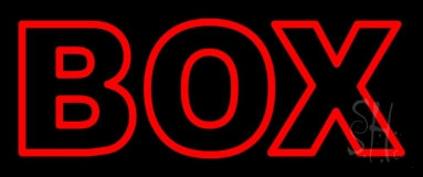 Red Double Stroke Box Neon Sign