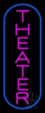 Vertical Pink Theater Neon Sign