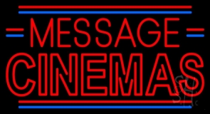 Custom Red Cinemas Block Neon Sign