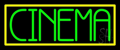 Green Cinema Block Neon Sign
