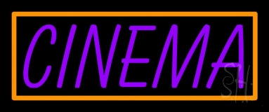 Purple Cinema Block Neon Sign