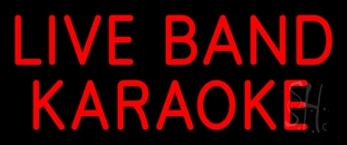 Live Band Karaoke Neon Sign