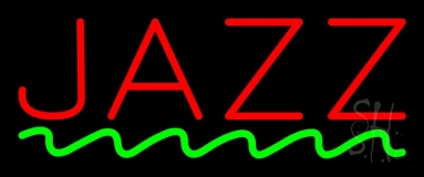 Red Colored Jazz Block Neon Sign