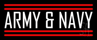 Army And Navy Neon Sign