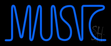 Blue Music Block 1 Neon Sign
