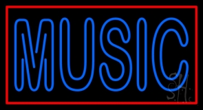 Blue Music Block Neon Sign