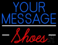 Custom Cursive Shoes With Line Neon Sign