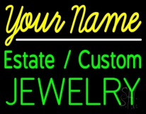 Custom Green Jewelry Block Neon Sign