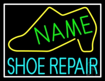 Custom Turquoise Shoe Repair Neon Sign