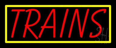 Red Trains Neon Sign