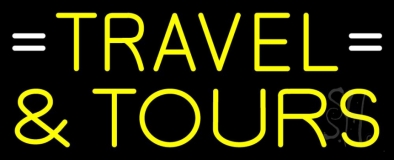 Yellow Travel And Tours Neon Sign