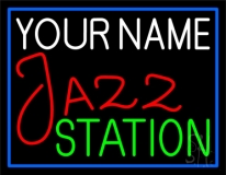 Custom Red Jazz Green Station Blue Border Neon Sign