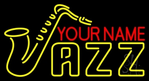 Custom Yellow Jazz With Logo Neon Sign