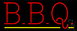 Red Bbq Yellow Line Neon Sign