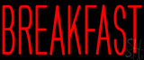 Red Breakfast Block Neon Sign