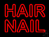 Red Double Stroke Hair Nail Neon Sign