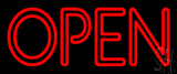 Red Double Stroke Open Neon Sign
