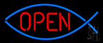 Open With Fish Neon Sign