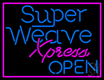 Pink Border Super Weave Xpress Open Neon Sign