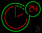 24 Hours Clock Neon Sign