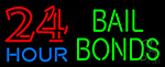 24 Hour Bail Bonds Neon Sign