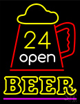 24 Open Beer Neon Sign