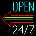 Open Arrow Neon Sign