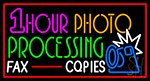 1 Hour Photo Processing Neon Sign