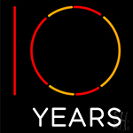 10 Years Neon Sign