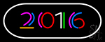 2016 With Border Neon Sign