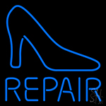Blue Shoe Repair With Sandal Neon Sign