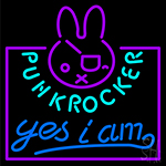 Punkrocker Yes I Am Neon Sign
