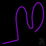 Purple Squiggle Neon Sign
