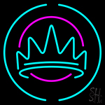 Crown With Round Logo Neon Sign