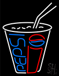 Pepsi Soda Pop Glass Beer Bar Open Neon Sign