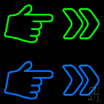 Pointer Arrow Hand Neon Sign