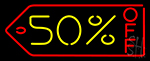 50 Percent Off Neon Sign