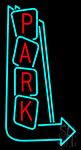 Park Vertical With Arrows Neon Sign
