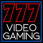 777 Video Gaming Neon Sign