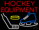 Hockey Equipment Neon Sign