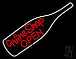 Wine Shop Open Logo Neon Sign