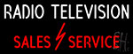 Radio Television Sales Service Neon Sign
