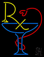 Rx Martini Glass Neon Sign