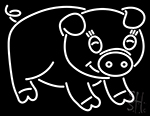 Angry Pig Neon Sign