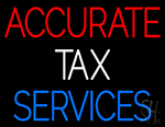 Accurate Tax Services Neon Sign
