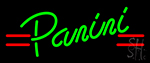 Panini With Red Accent Lines Neon Sign