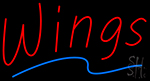 Wings With Wave Line Neon Sign