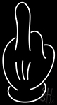 Middle Finger Red Neon Sign