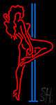 Red Hot Girl With Poll Neon Sign